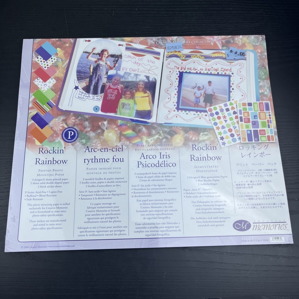 Creative Memories‎ Rockin' Rainbow Photo Mounting Paper Scrapbooking